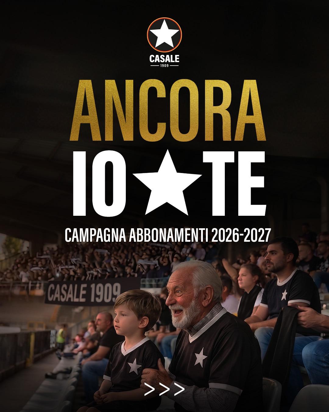 Abbonamenti 2026-27 Casale 1909
